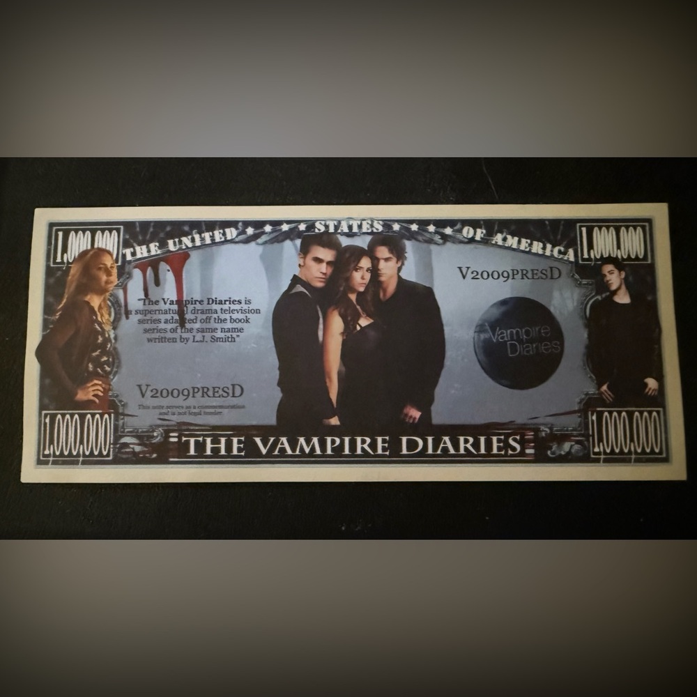 The Vampire Diaries Collectible Fake Million Dollars Bill